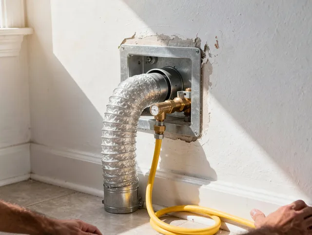 Lomita Dryer Vent Cleaning certified technician performing specialized gas dryer vent cleaning in Lomita
